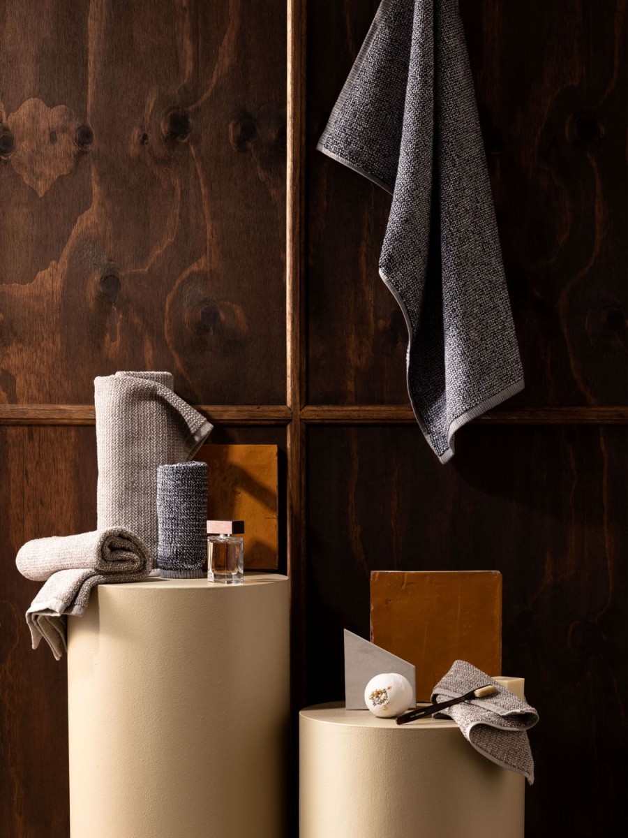 Bathroom L&M Home | Tweed Latte Towels