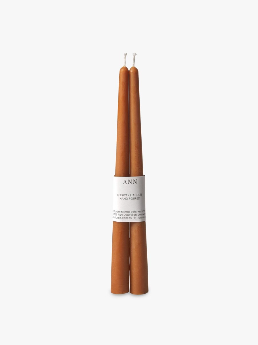 Living L&M Home | Tapered Candle Pair - Caramel