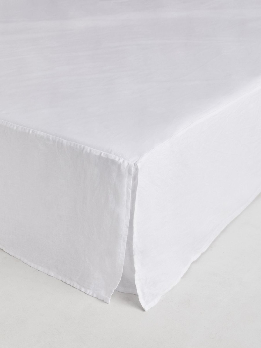 Bedroom L&M Home | Mondo White Organic French Linen Valance