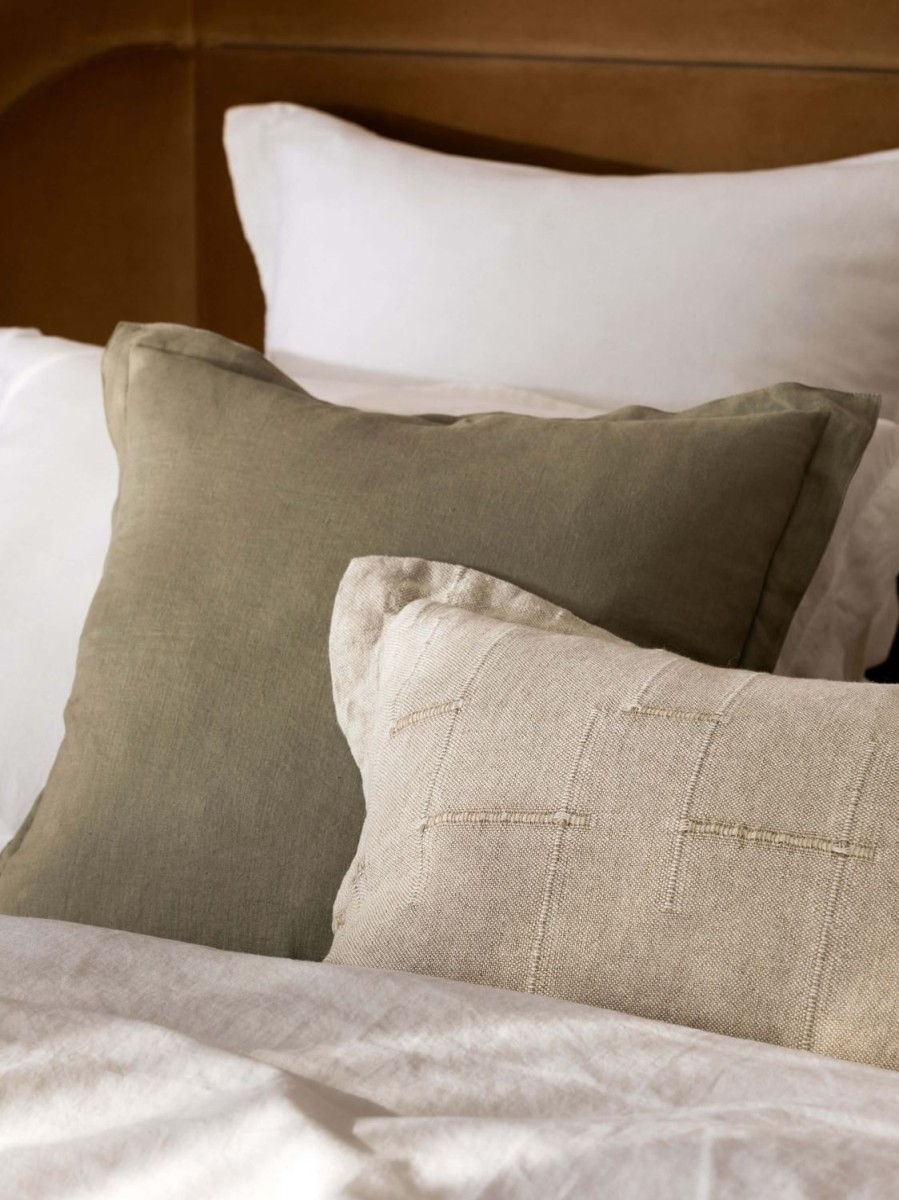 Living L&M Home | Palermo Natural French Linen Rectangle Cushion