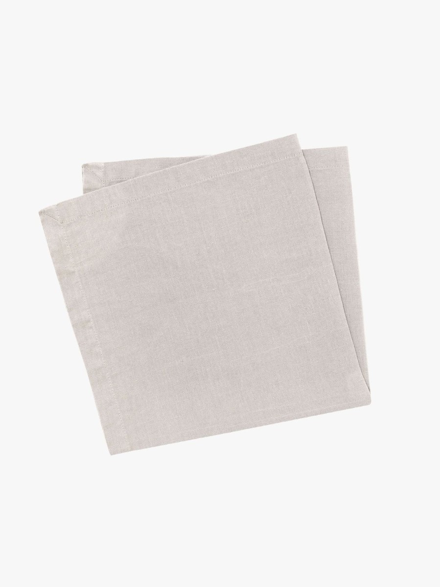 Dining L&M Home | Moss Oatmeal French Linen Napkin Set