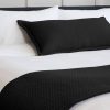 Bedroom L&M Home | Aspen Black Pure Cotton Bed Runner