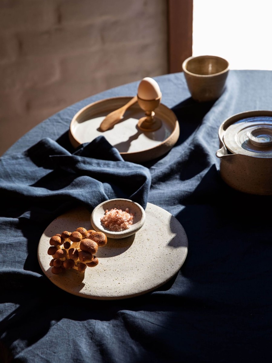 Dining L&M Home | Moss Navy French Linen Napkin Set