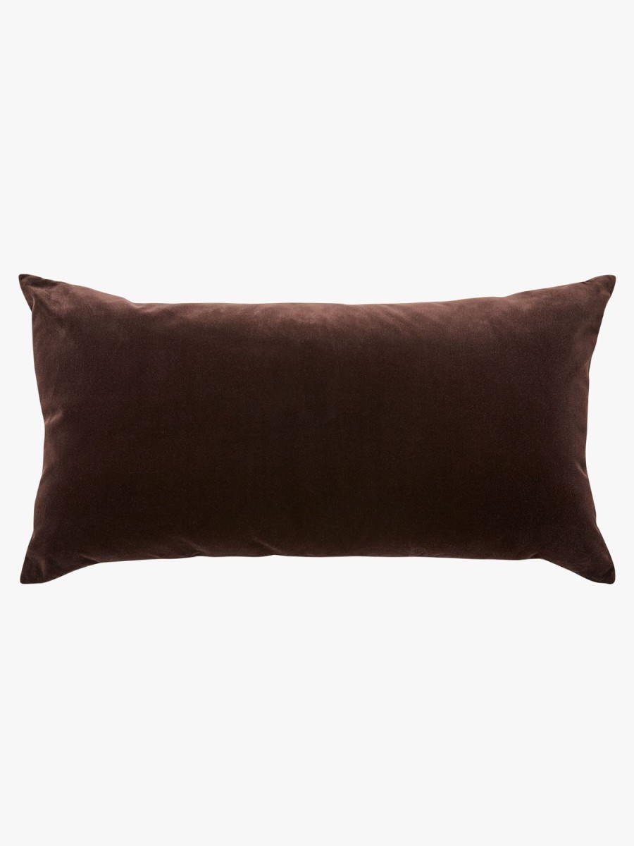 Living L&M Home | Etro Chocolate Lumbar Velvet Cushion