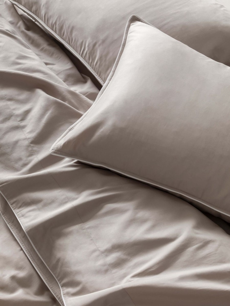 Bedroom L&M Home | Belmont Pewter Organic Cotton Pillowcases