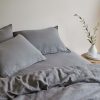 Bedroom L&M Home | Mondo Storm Organic French Linen Duvet Cover Set