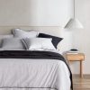 Bedroom L&M Home | Grosgrain Black Egyptian Cotton Duvet Cover Set