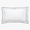 Bedroom L&M Home | Grosgrain Navy Egyptian Cotton Pillowcases