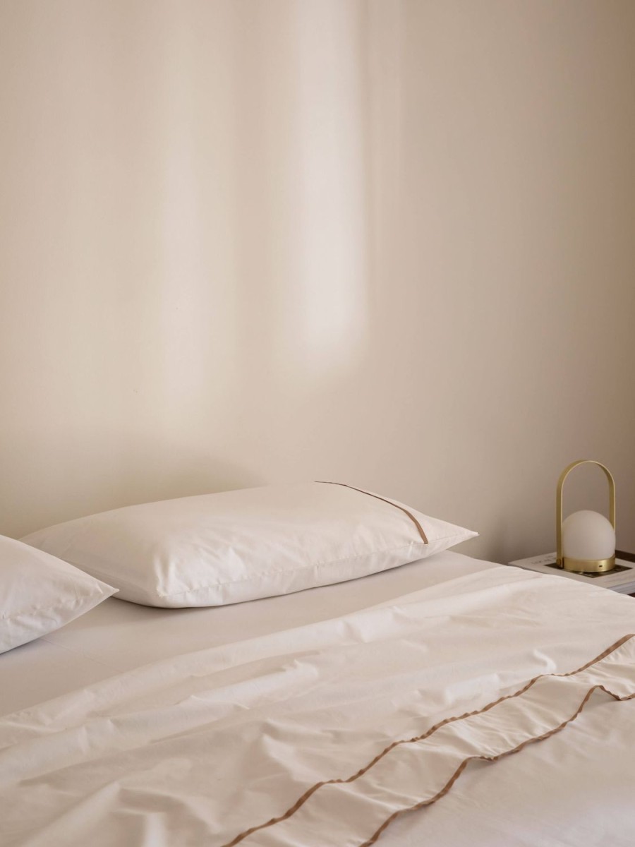 Bedroom L&M Home | Grosgrain Caramel Egyptian Cotton Sheet Set