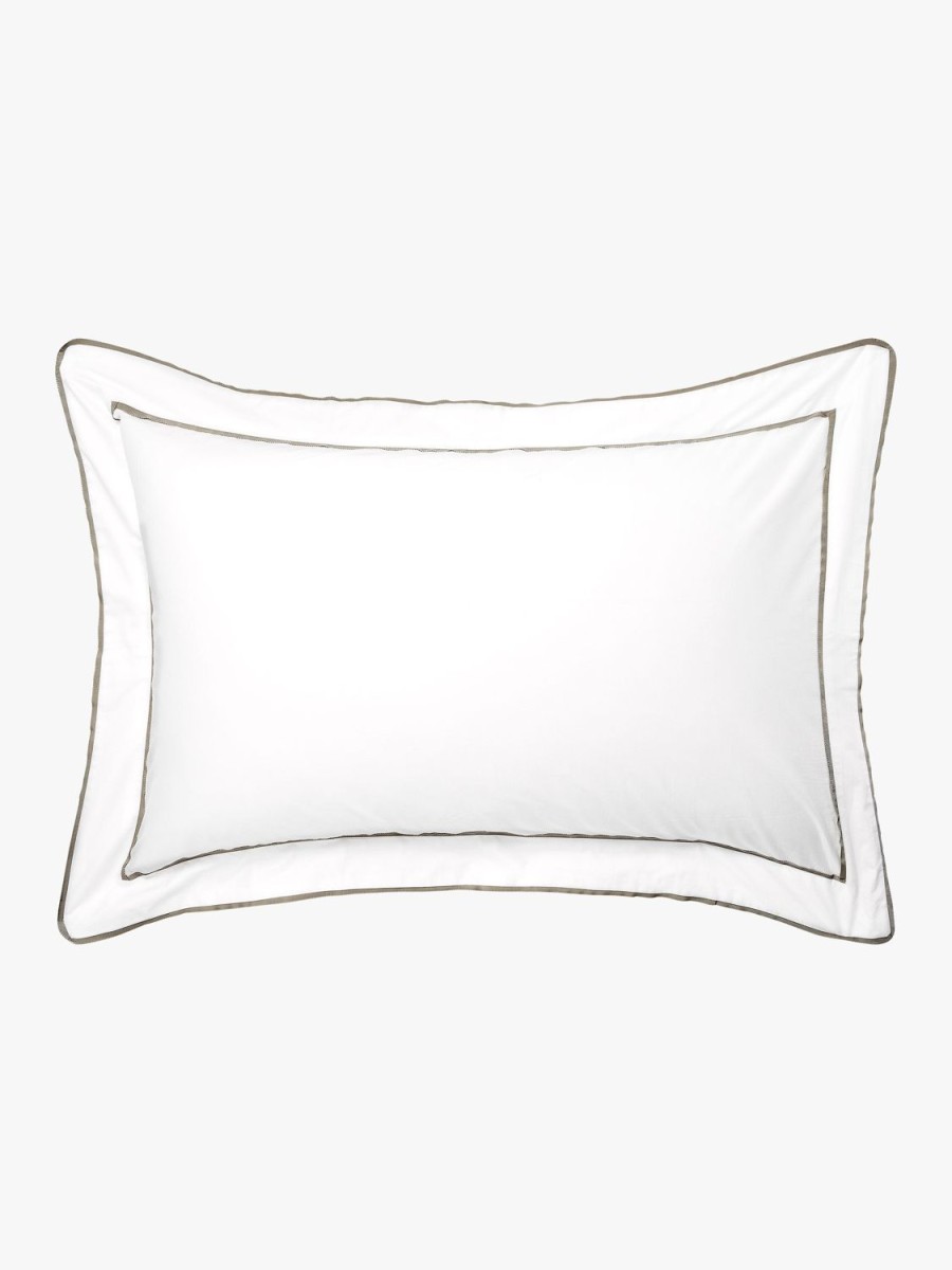 Bedroom L&M Home | Grosgrain Olive Egyptian Cotton Pillowcases