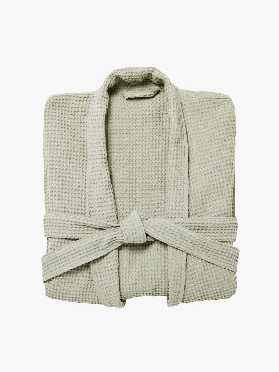 Bathroom L&M Home | Spa Sage Waffle Bathrobe