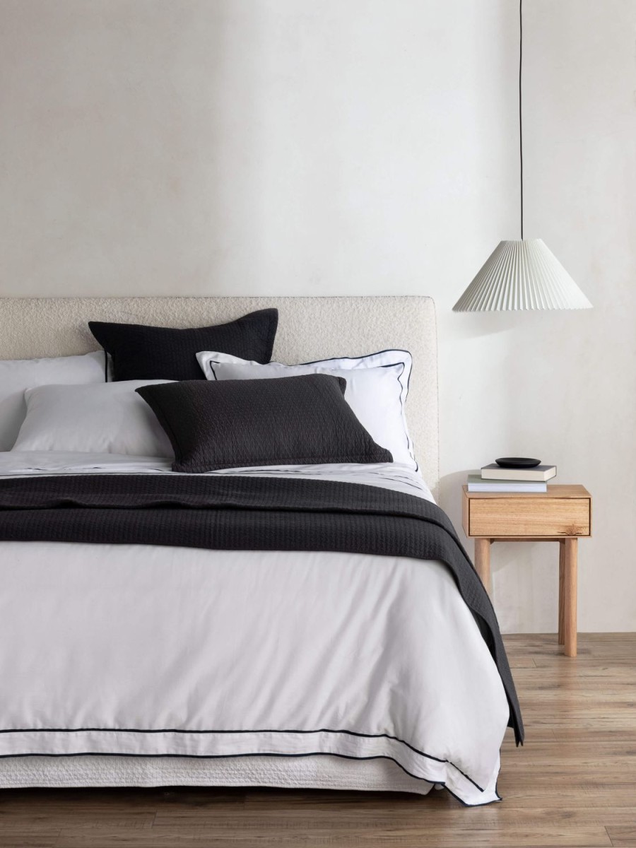 Bedroom L&M Home | Aspen Black Pure Cotton Quilt