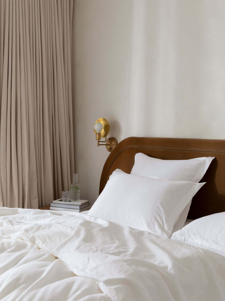 Bedroom L&M Home | Avenue White Linen & Cotton Duvet Cover Set