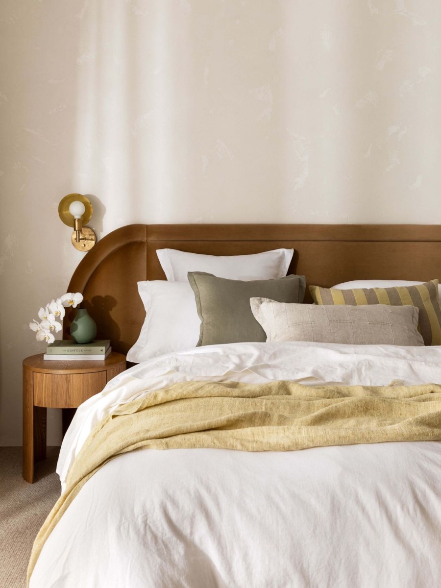 Bedroom L&M Home | Avenue White Linen & Cotton Duvet Cover Set