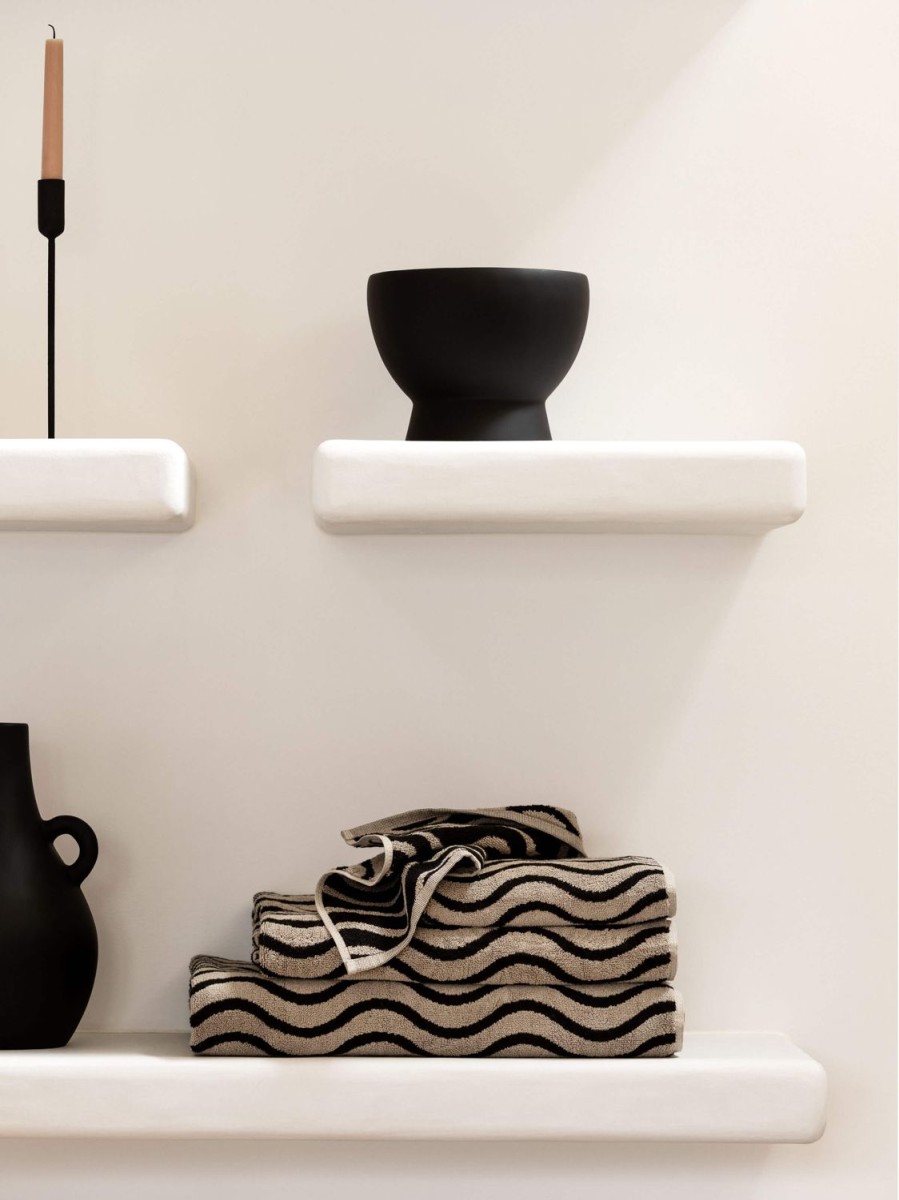 Bathroom L&M Home | Wave Noir Bath Set