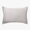 Bedroom L&M Home | Maddox Silver Pure Cotton Quilted Pillowcases