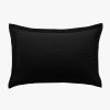 Bedroom L&M Home | Aspen Black Pure Cotton Quilted Pillowcases