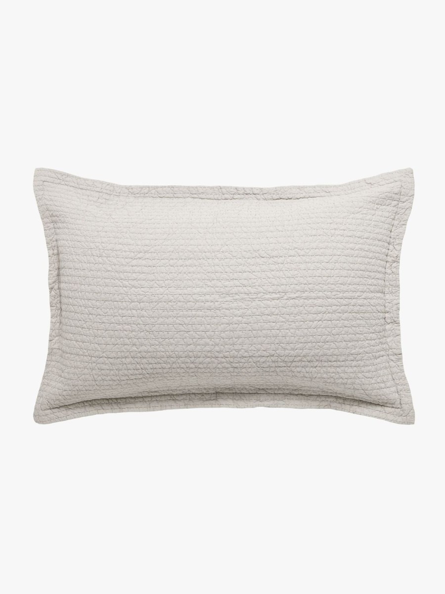 Bedroom L&M Home | Aspen Flax Pure Cotton Quilted Pillowcases