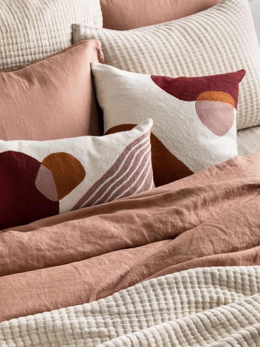 Bedroom L&M Home | Maddox Sand Pure Cotton Quilted Pillowcases