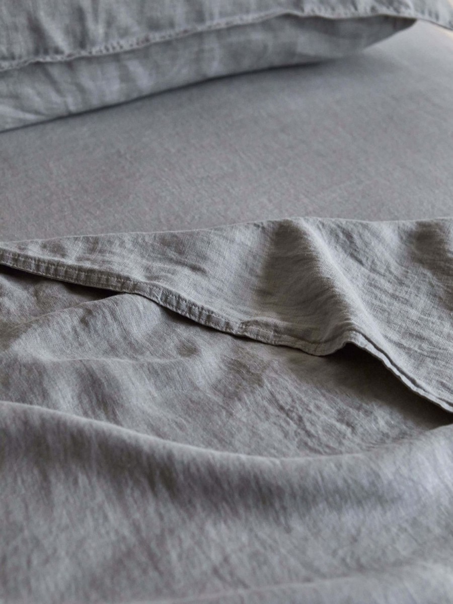 Bedroom L&M Home | Mondo Storm Organic French Linen Sheet Set