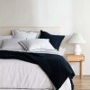 Bedroom L&M Home | Grosgrain Navy Egyptian Cotton Duvet Cover Set