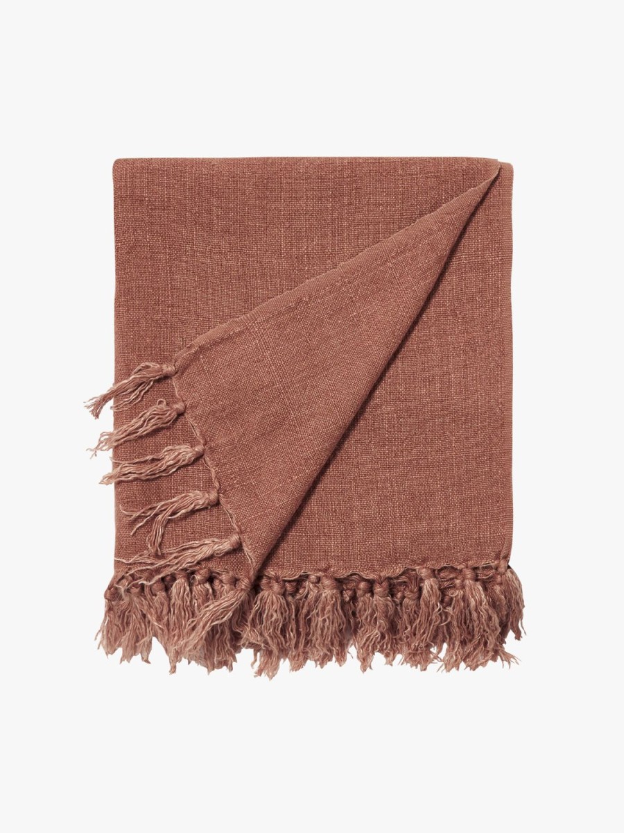 Bedroom L&M Home | Burton Earth Heavy Linen Throw