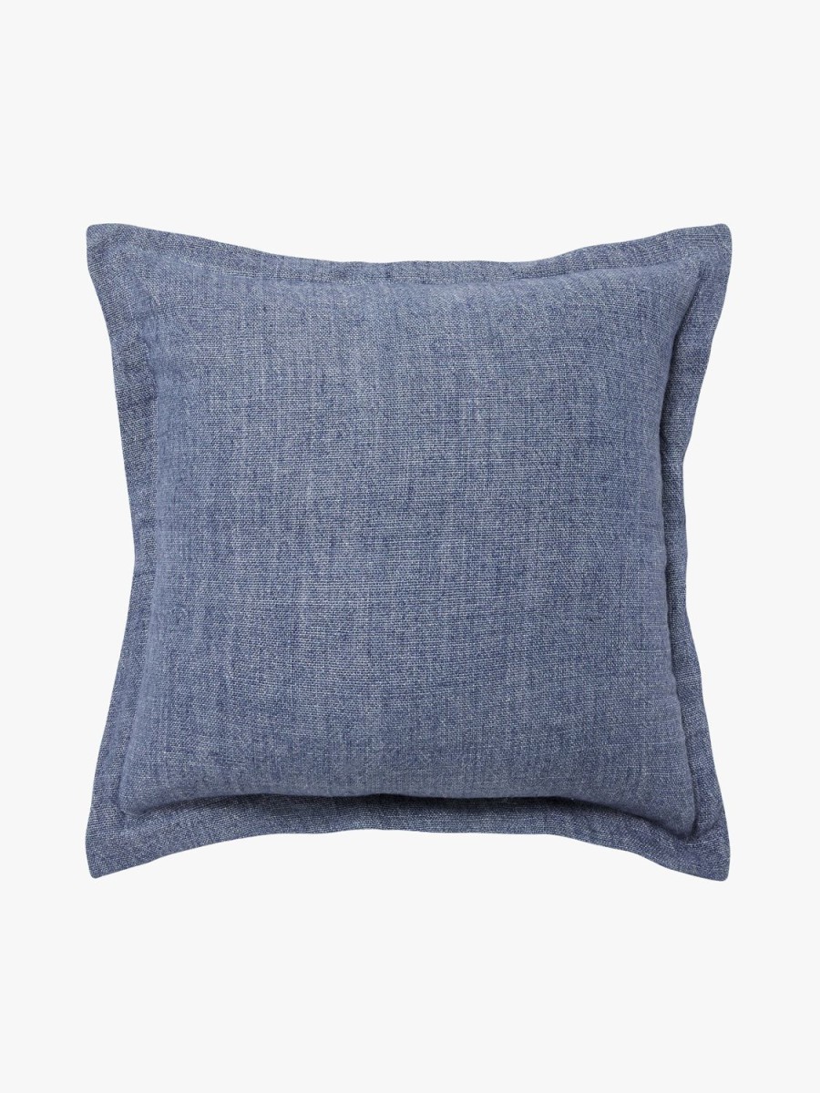 Living L&M Home | Burton Vintage Blue Tailored Heavy Linen Cushion