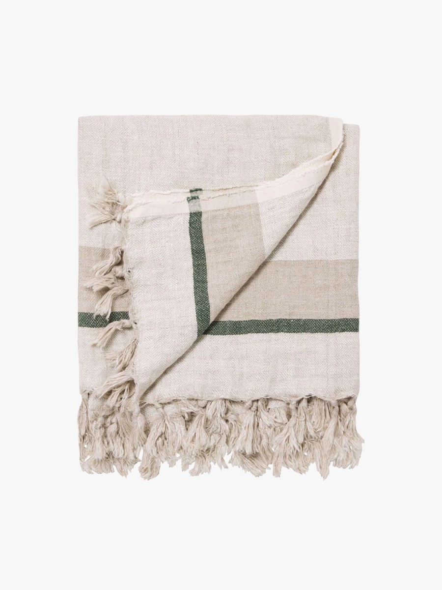 Bedroom L&M Home | Salma Aloe Linen Throw