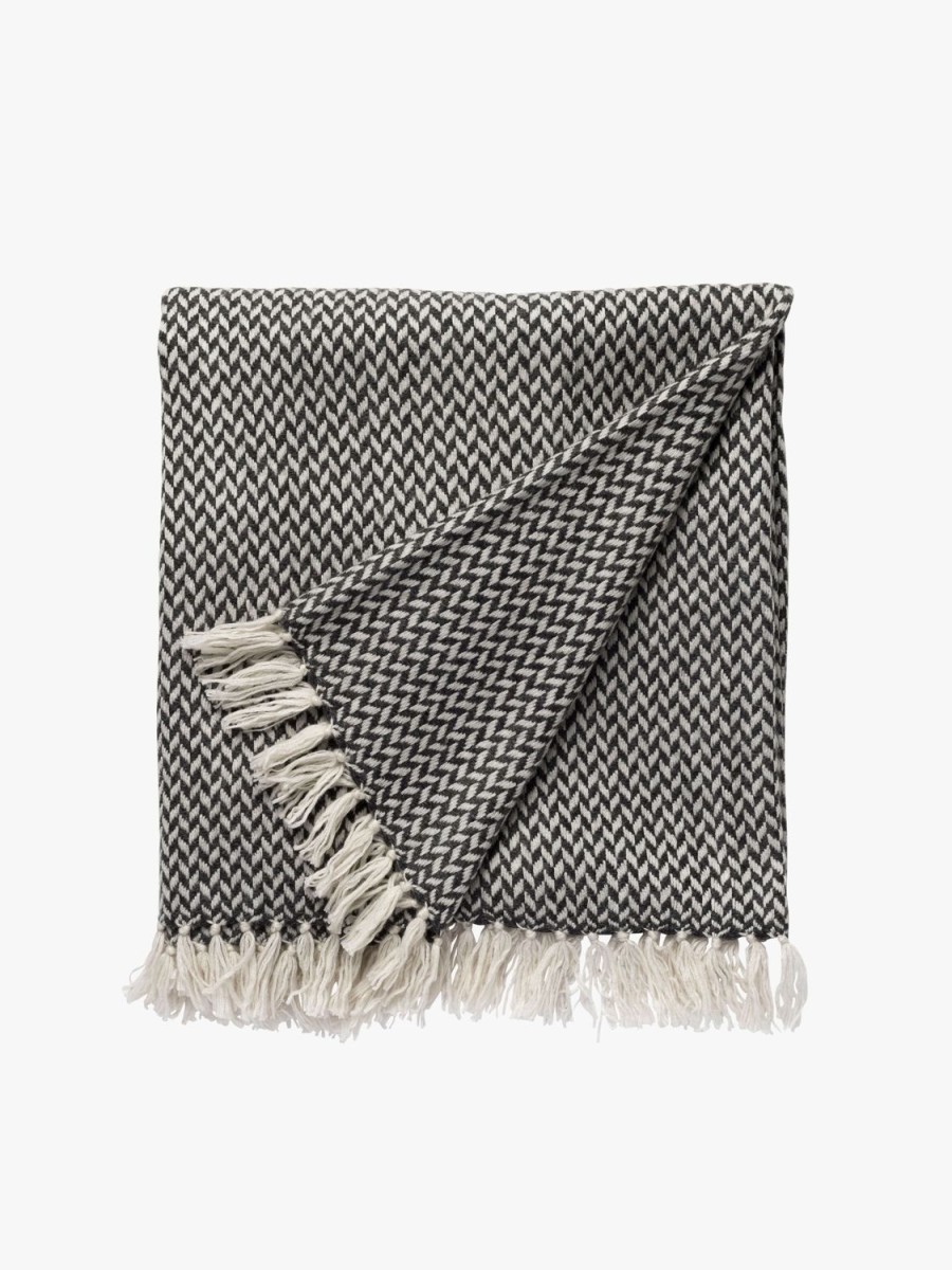 Bedroom L&M Home | Copenhagen Charcoal Pure Cashmere Throw