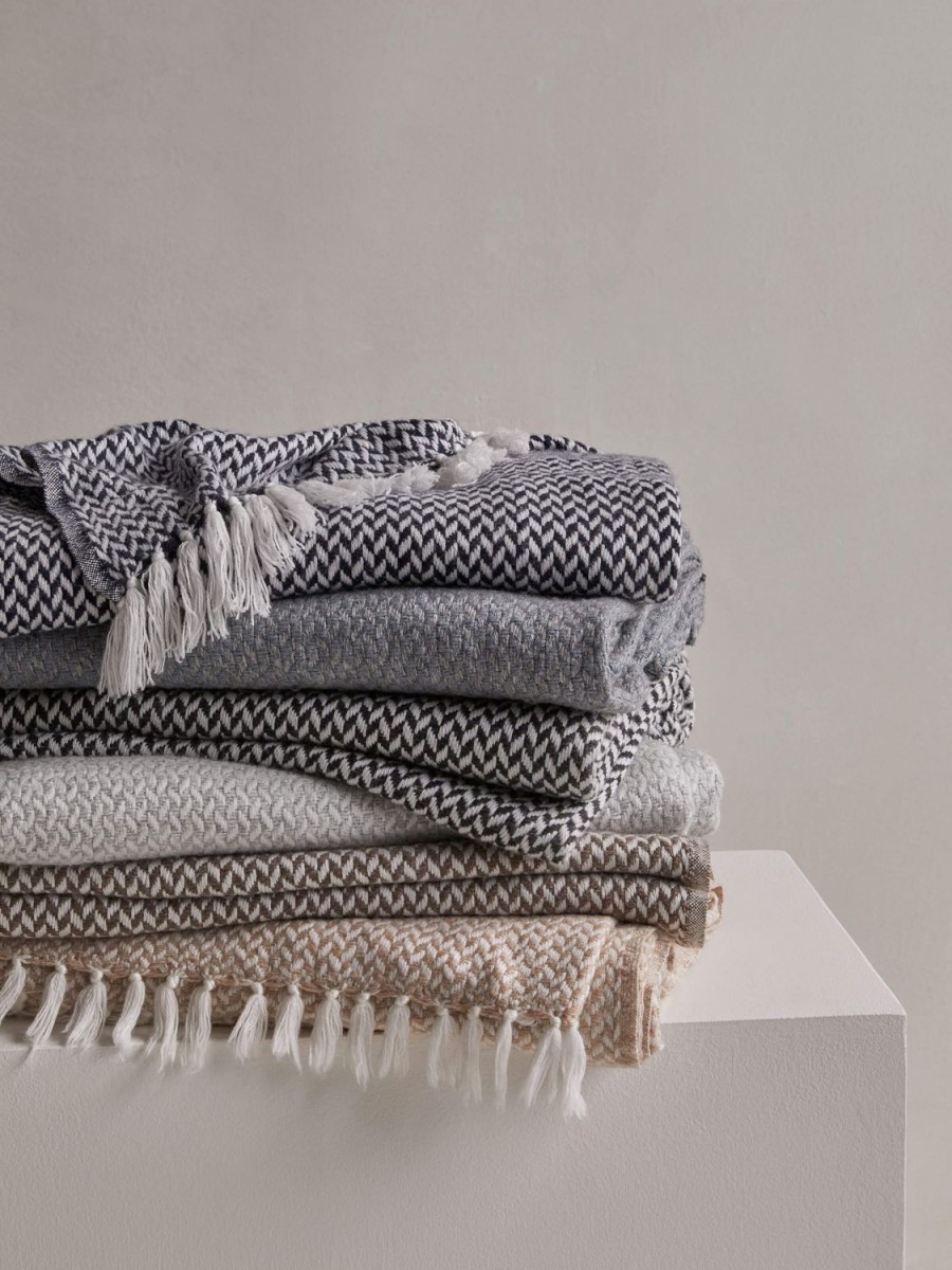 Bedroom L&M Home | Copenhagen Charcoal Pure Cashmere Throw