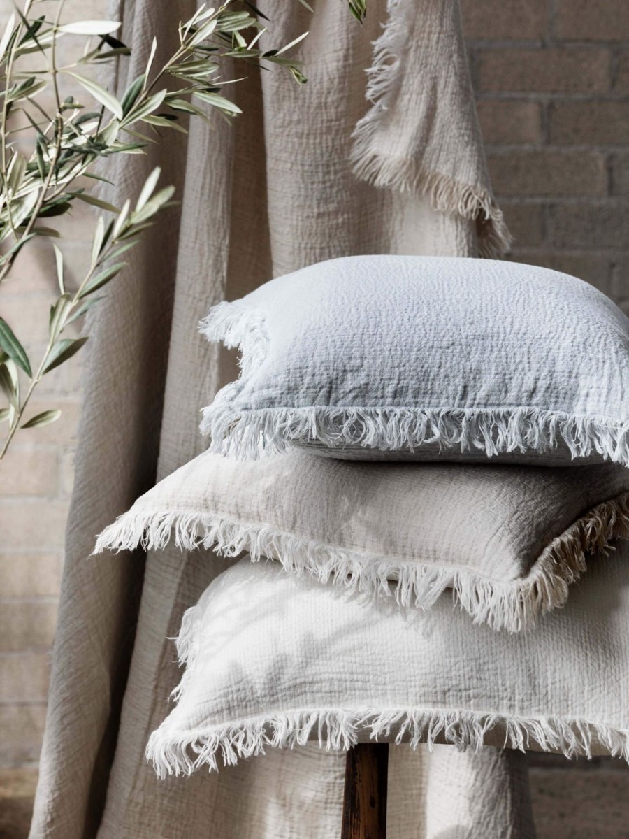 Living L&M Home | Ava Pure Linen Chalk Cushion