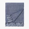 Bedroom L&M Home | Burton Vintage Blue Heavy Linen Throw