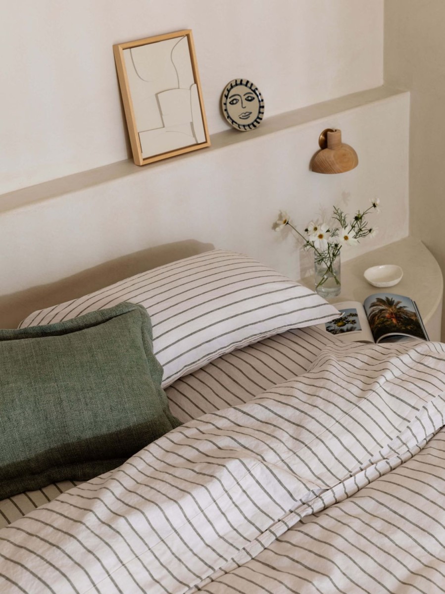 Bedroom L&M Home | Loft Sage Linen & Cotton Sheet Set