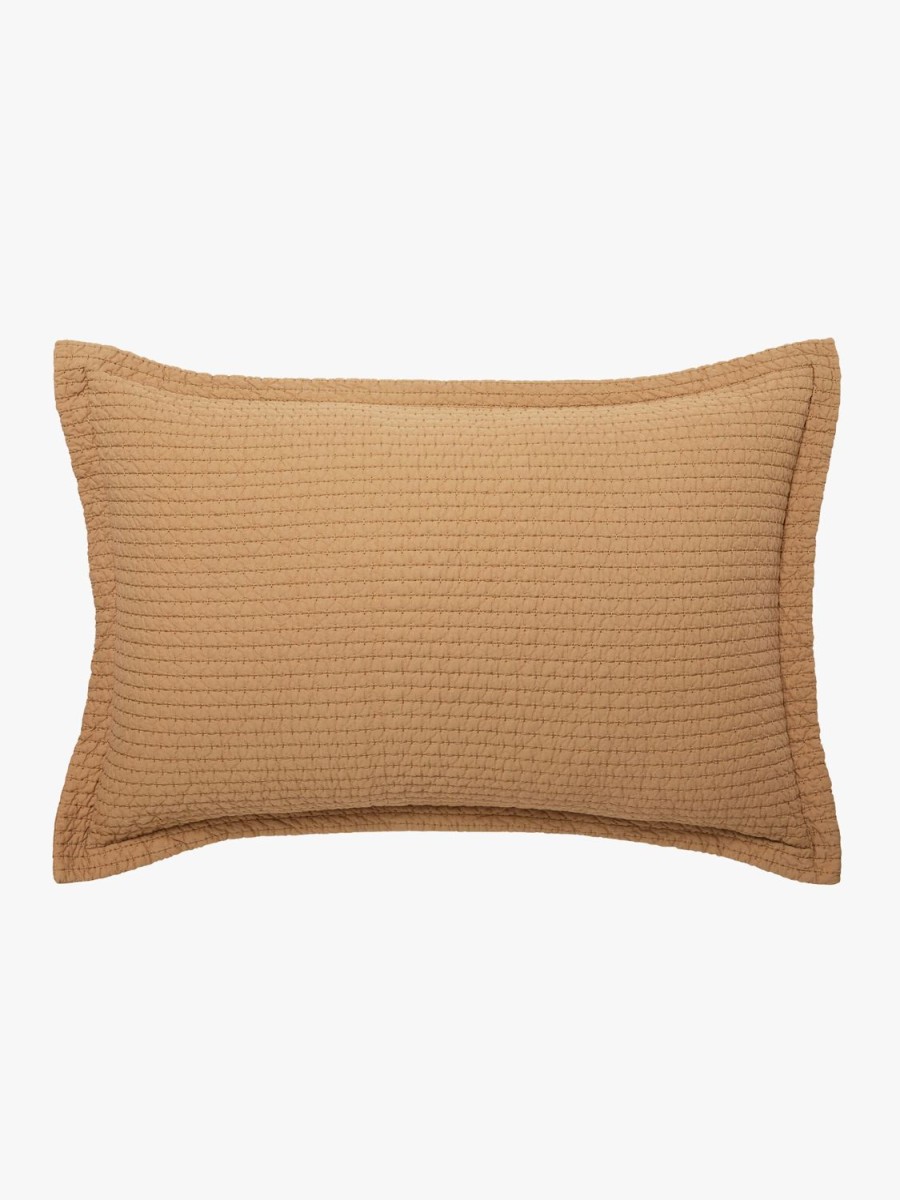 Bedroom L&M Home | Aspen Brulee Pure Cotton Quilted Pillowcases