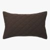 Bedroom L&M Home | Soho Chocolate Linen & Cotton Quilted Pillowcases