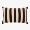 Living L&M Home | Etro Chocolate Stripe Velvet Cushion