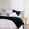 Bedroom L&M Home | Soho Navy Linen & Cotton Quilt