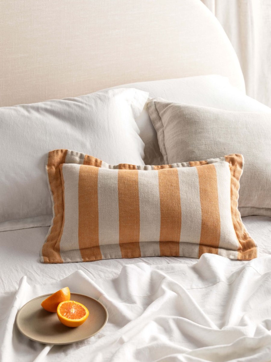 Living L&M Home | Voyage Tangerine French Linen Mini Cushion