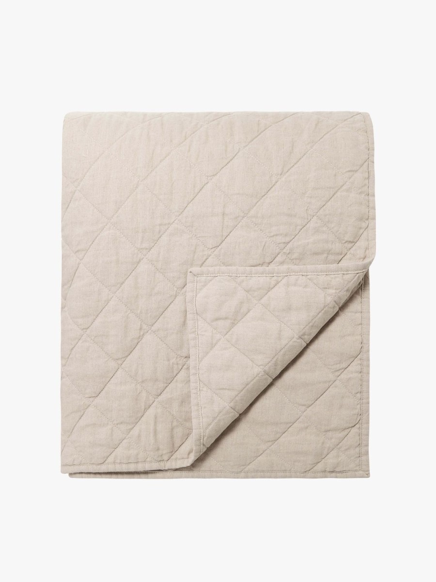 Bedroom L&M Home | Soho Oatmeal Linen & Cotton Quilt