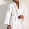 Bathroom L&M Home | Spa White Waffle Bathrobe