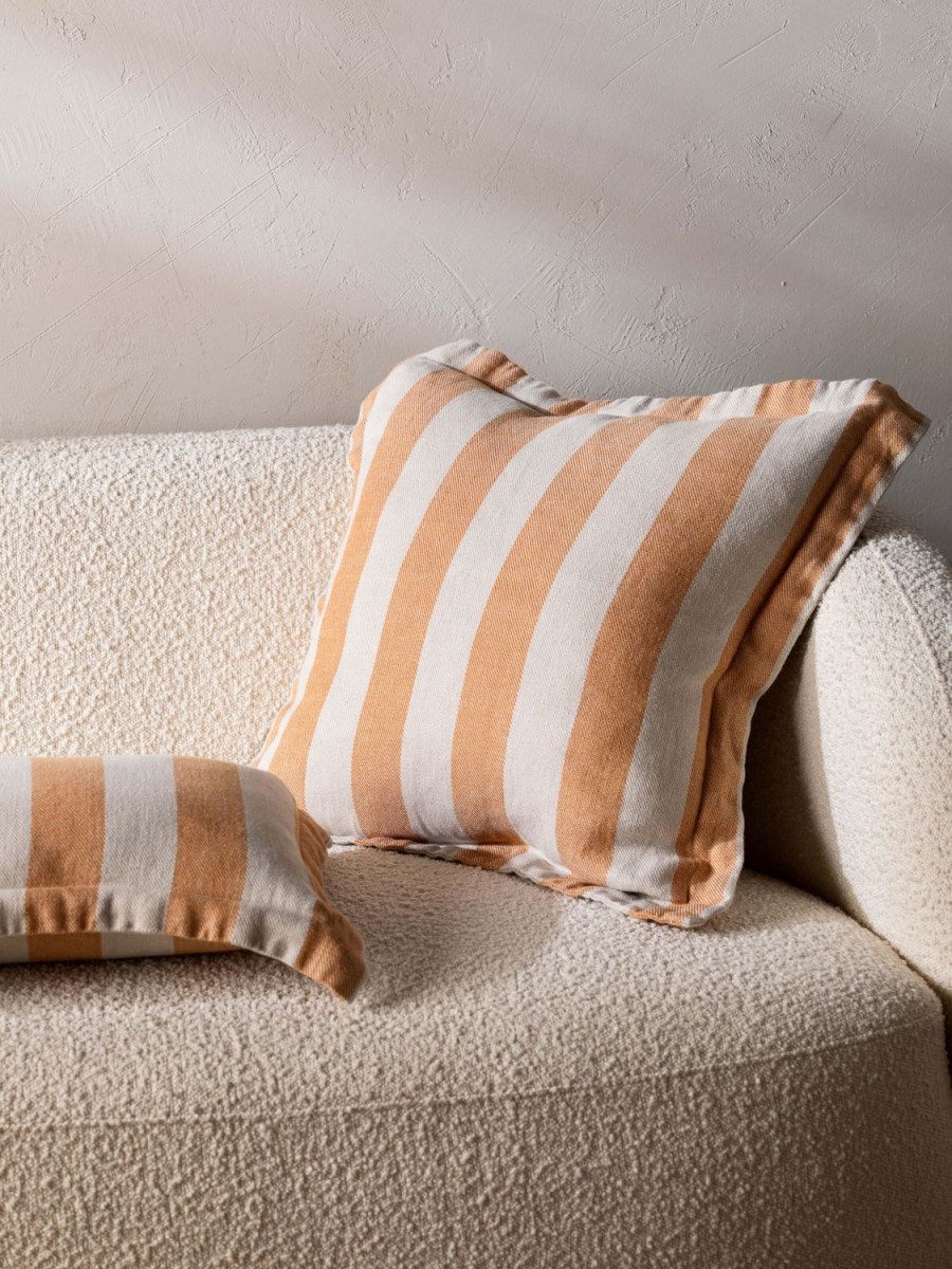 Living L&M Home | Voyage Tangerine French Linen Cushion