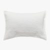 Bedroom L&M Home | Aspen White Pure Cotton Quilted Pillowcases