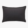 Bedroom L&M Home | Aspen Charcoal Pure Cotton Quilted Pillowcases