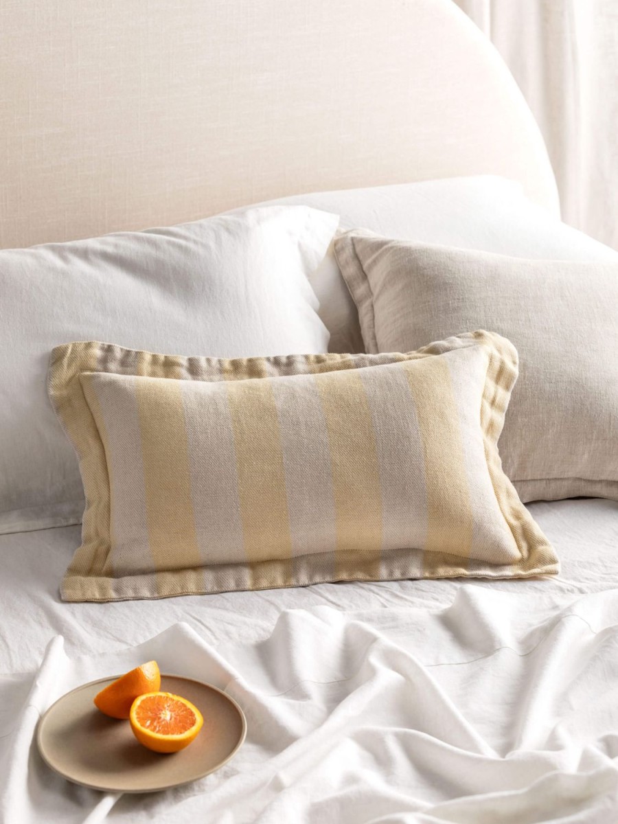 Living L&M Home | Voyage Limone French Linen Mini Cushion