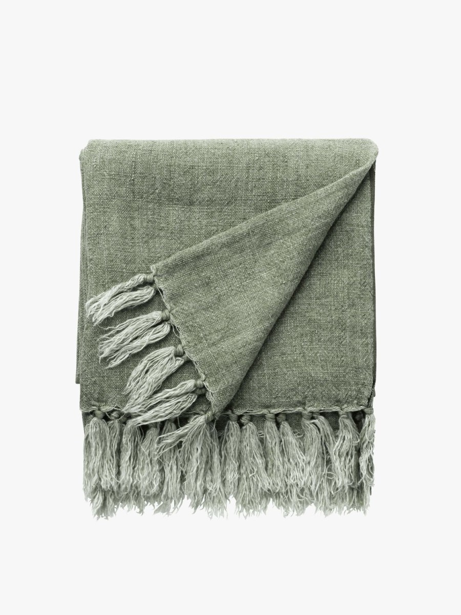 Bedroom L&M Home | Burton Seagrass Heavy Linen Throw