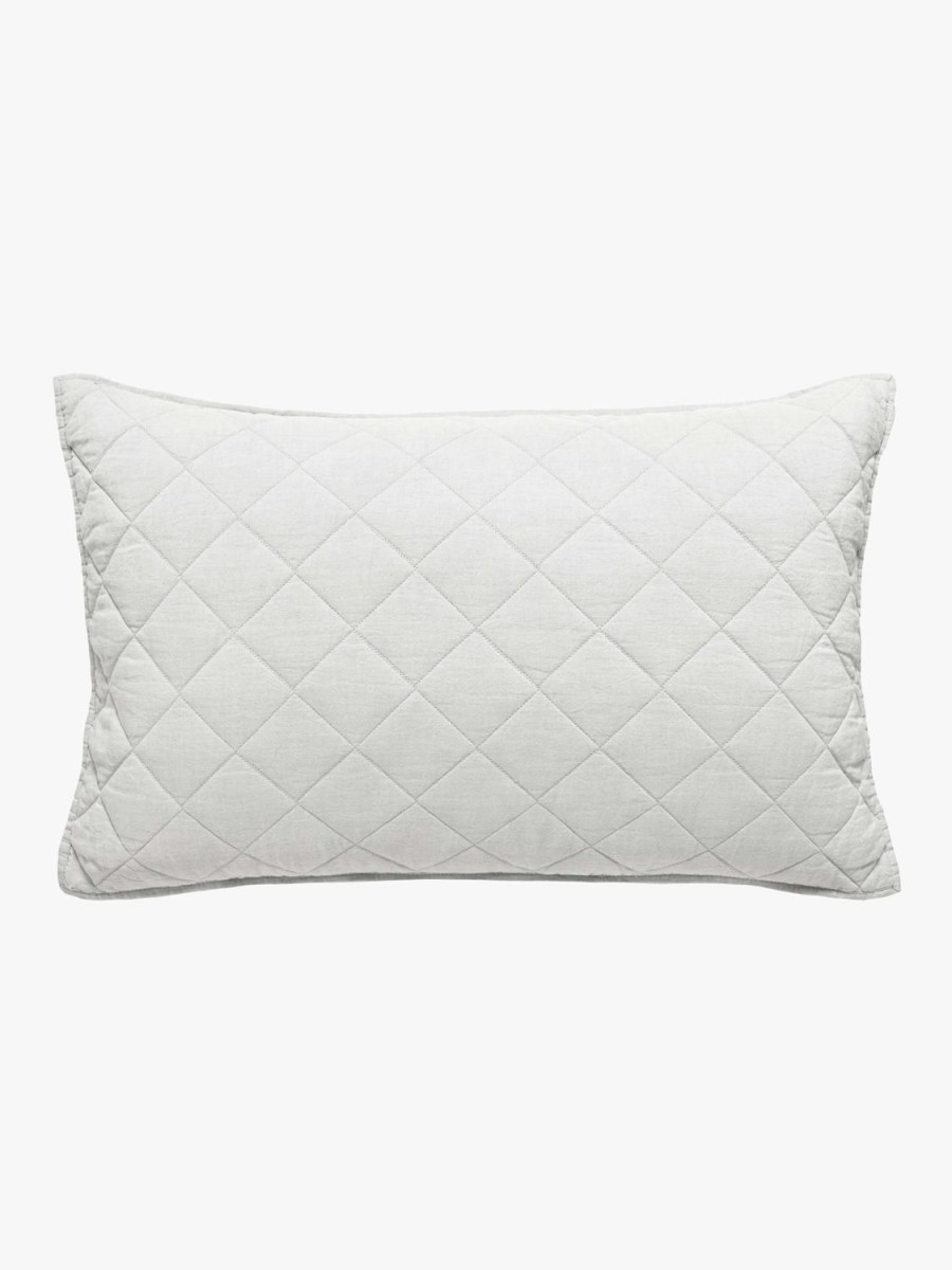 Bedroom L&M Home | Soho Cloud Linen & Cotton Quilted Pillowcases