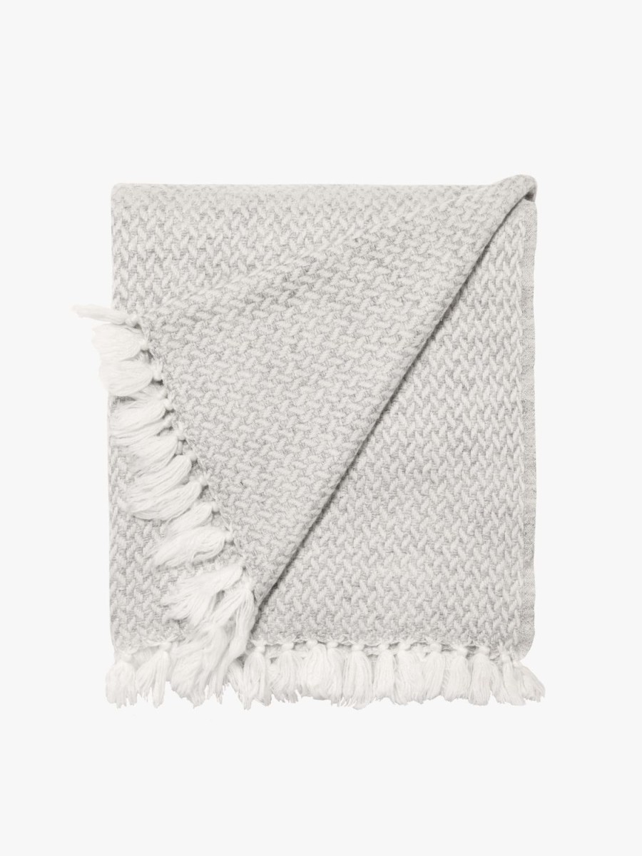 Bedroom L&M Home | Copenhagen Silver Pure Cashmere Throw