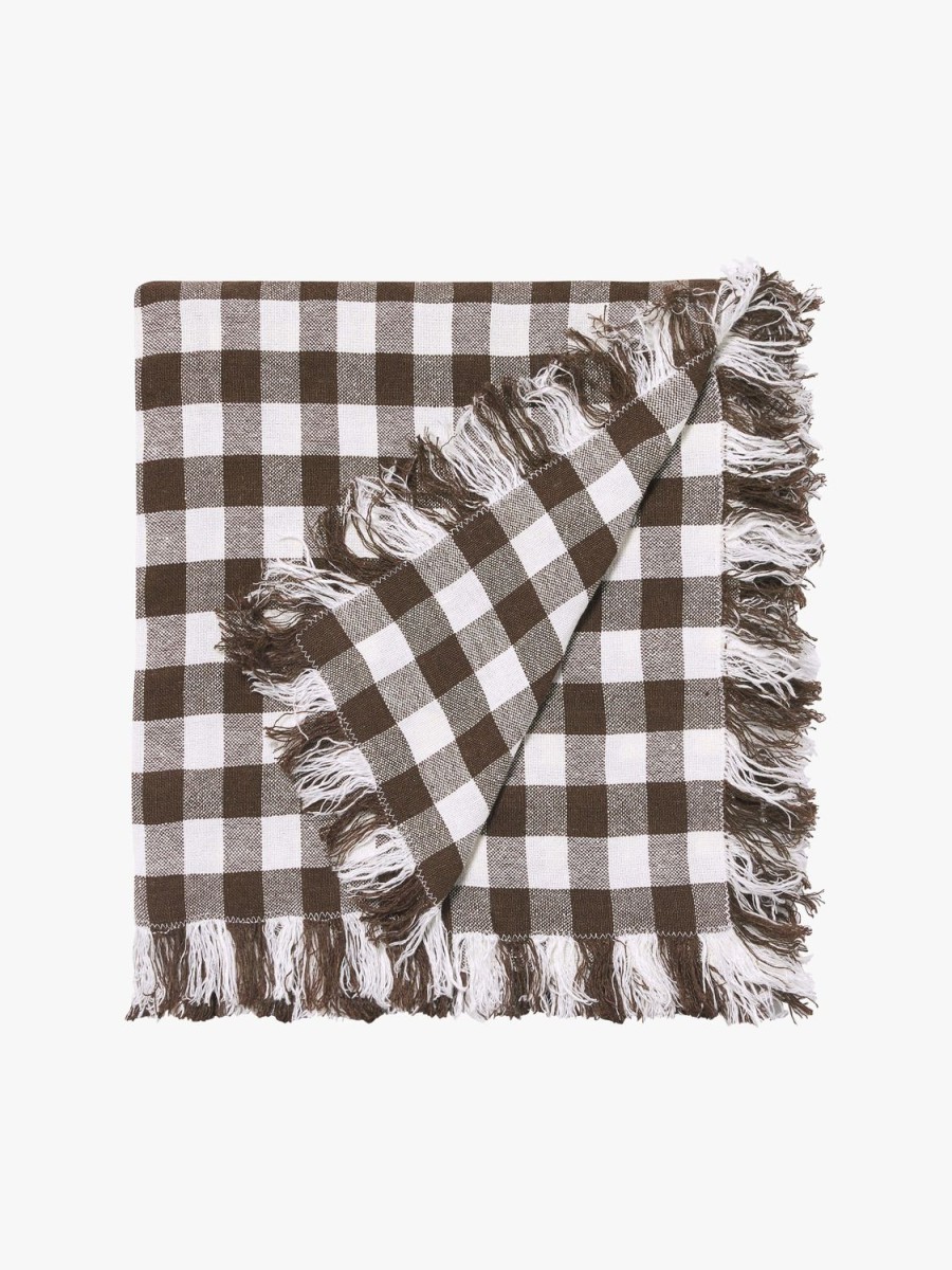 Bedroom L&M Home | Ava Pure Linen Gingham Throw