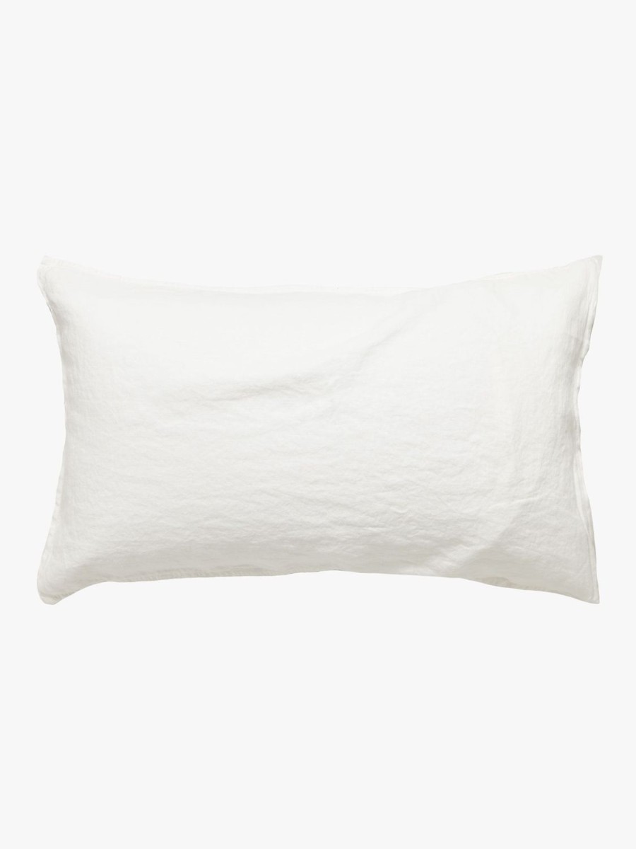 Bedroom L&M Home | Mondo White Organic French Linen Pillowcases