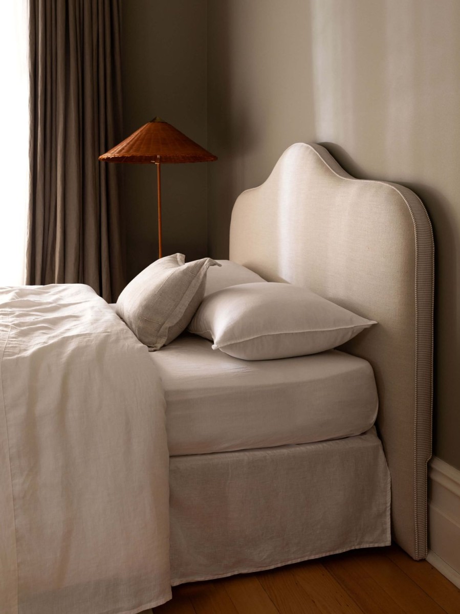 Bedroom L&M Home | Mondo White Organic French Linen Pillowcases